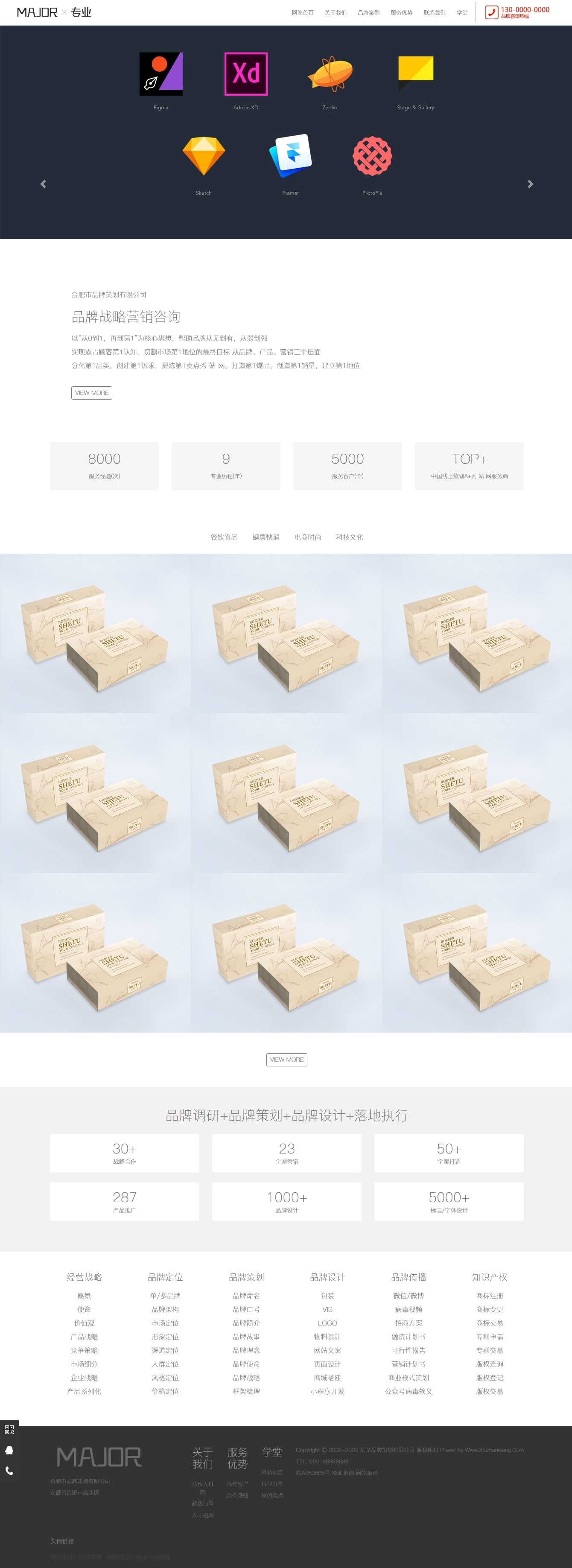 品牌戰(zhàn)略營銷設(shè)計(jì)類網(wǎng)站織夢自適應(yīng)模板