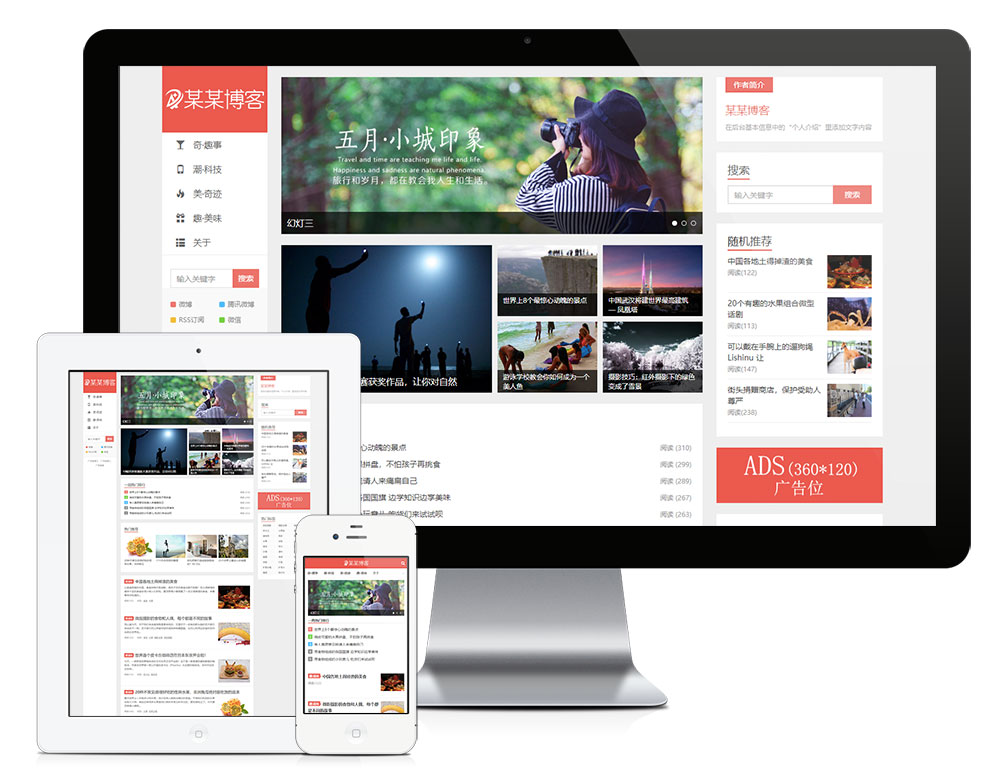 易優(yōu)博客模板